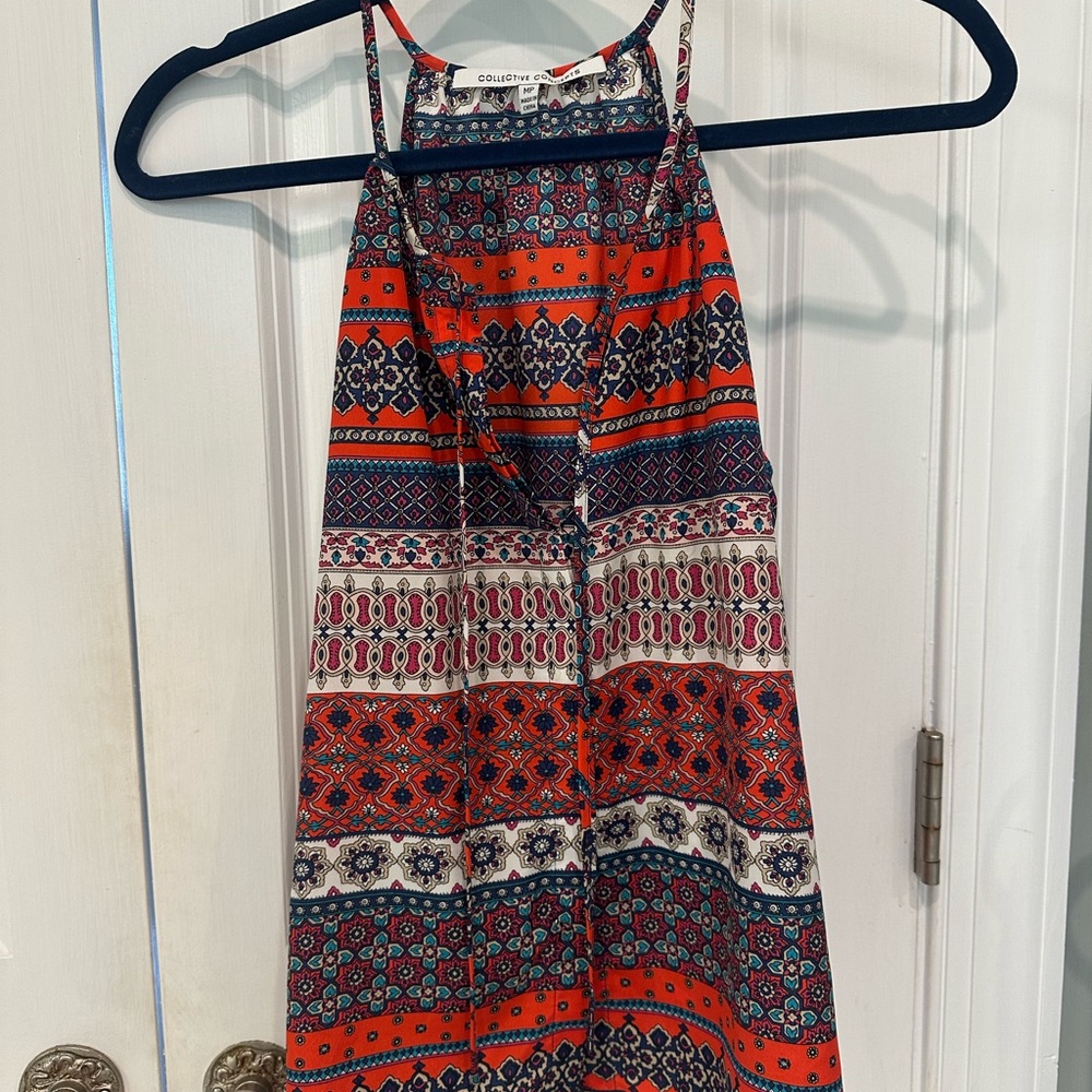 Astr Multicolor Patterned Halter Top